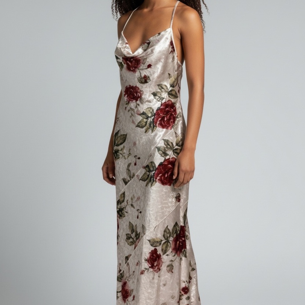 Crushed Velvet Slip Dress